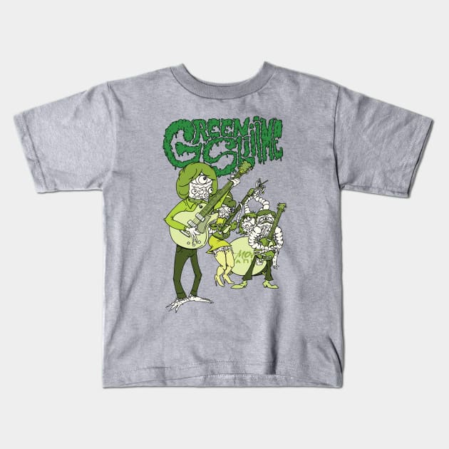 Green Slime Band Kids T-Shirt by BMOVIEMANIA